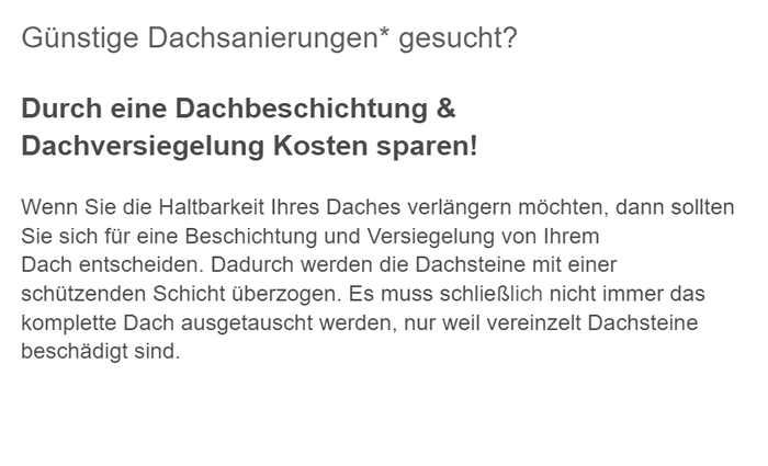 Guenstige Dachsanierung für  Steinenbronn